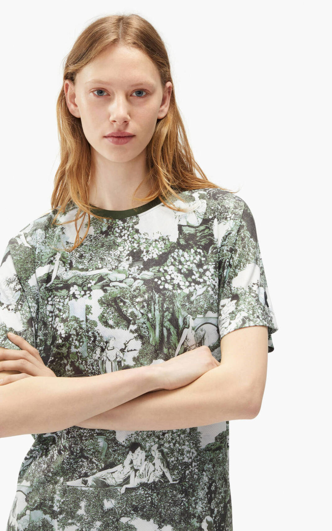 T Shirt Kenzo Dreamers oversized Femme Kaki Foncé | XSRZ-27490